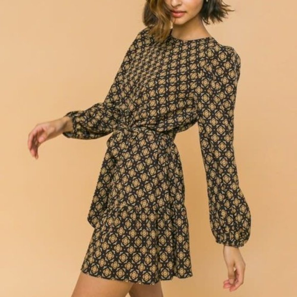 NWT Flying Tomato Geometric Print Dress